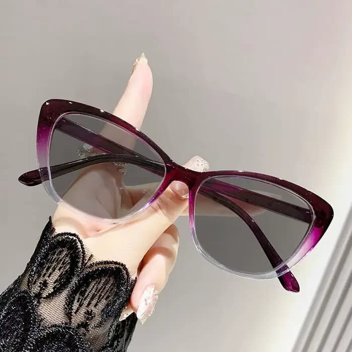 Dames mode loin vue lunettes de soleil nouvelle marque de luxe oeil de chat lecture