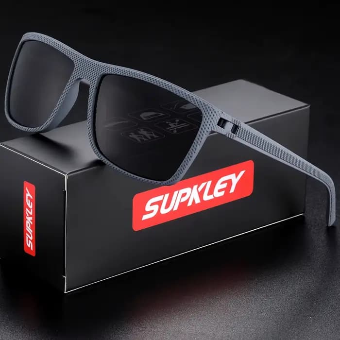 SUPKatteign- Lunettes de soleil polarisées carrées pour hommes et femmes