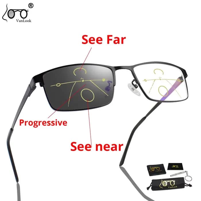 Lunettes de lecture photochromiques progressives