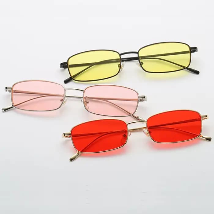 RUOBO mode coloré mercure lentille lunettes De soleil pour hommes femmes petit métal