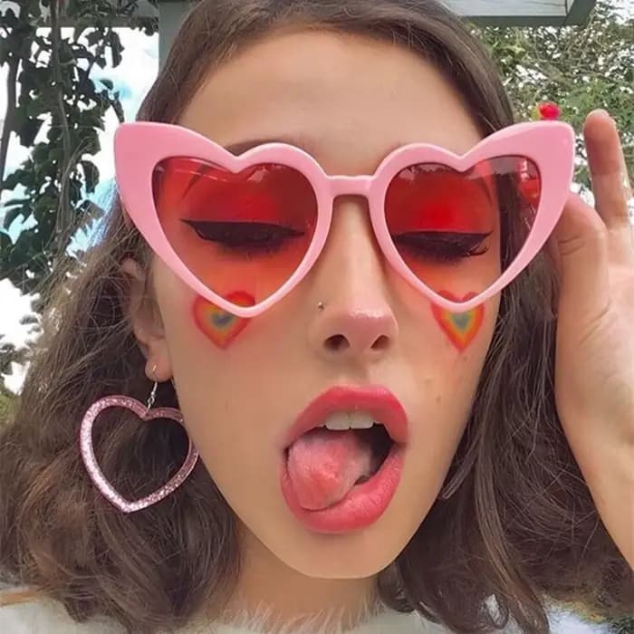 Lunettes de soleil en forme d'œil de chat pour femme