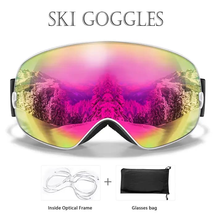 Lunettes de ski antibuée pour hommes et femmes
