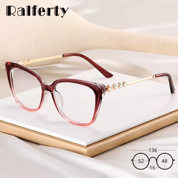Ralferty-Monture de lunettes de luxe anti-absorbe ouissement pour femmes
