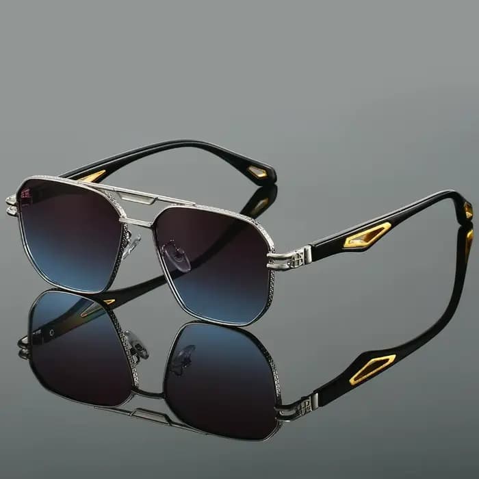 Lunettes de soleil carrées vintage pour hommes