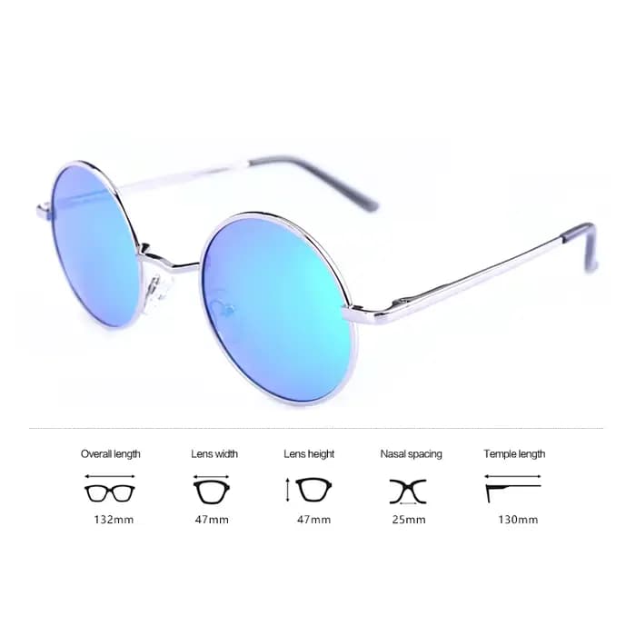 Marque Designer classique lunettes de soleil rondes polarisées John femmes petites