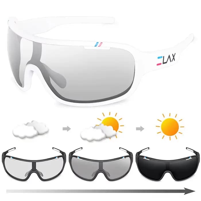 ELAX marque polarisé photochromique UV400 lunettes de cyclisme sur route en plein air sport