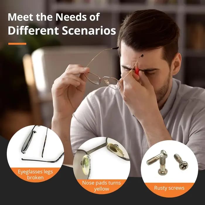 Kit d'outils de réparation de lunettes avec vis