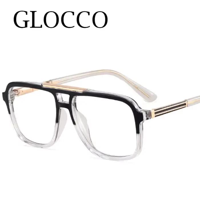 Lunettes de lecture carrées à double pont pour hommes