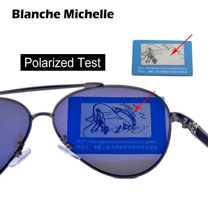 Blanche Michelle Pilot lunettes De soleil polarisées hommes 2025 marque miroir