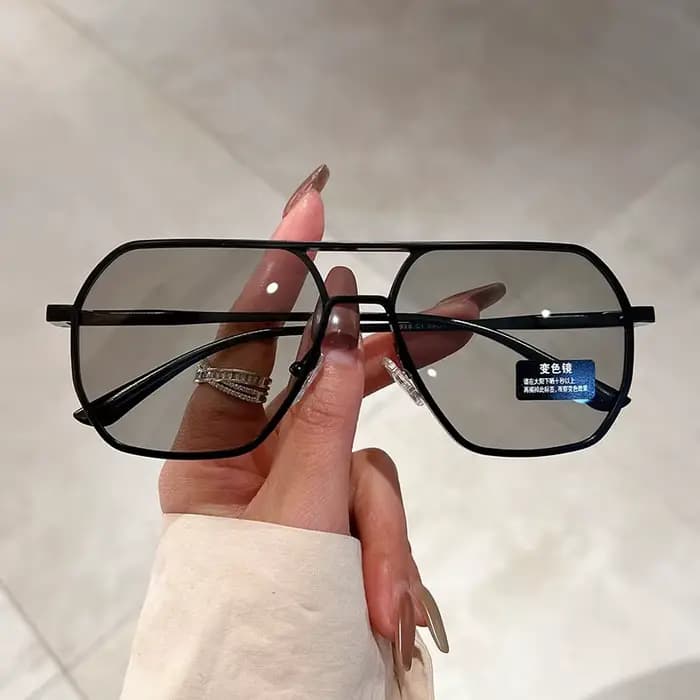 Lunettes polarisées carrées photochromiques pour hommes et femmes
