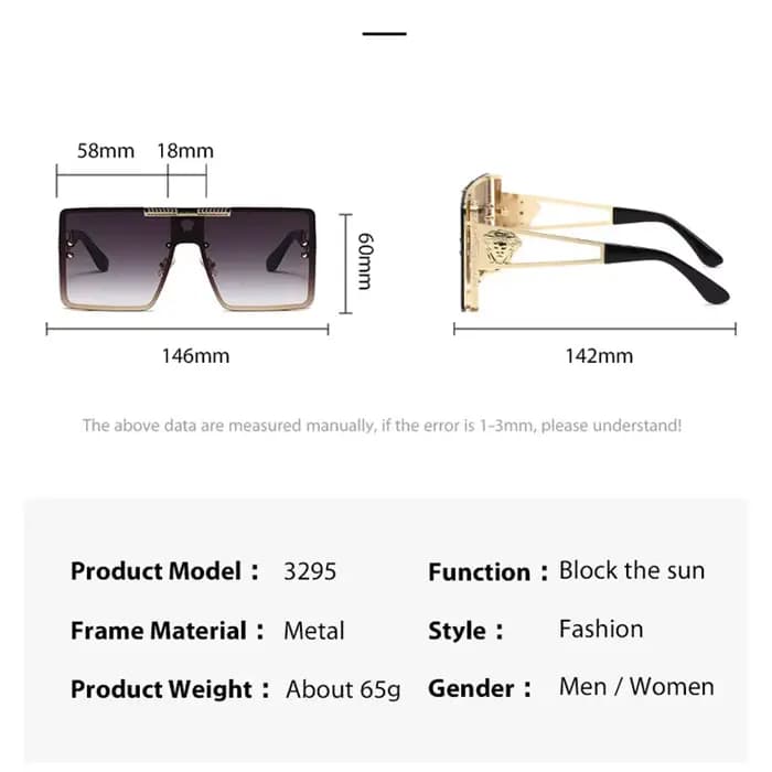 Nouvelles lunettes de soleil élégantes avec montures surdimensionnées