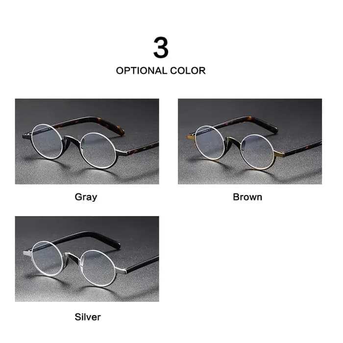 Lunettes demi-monture en titane pour hommes