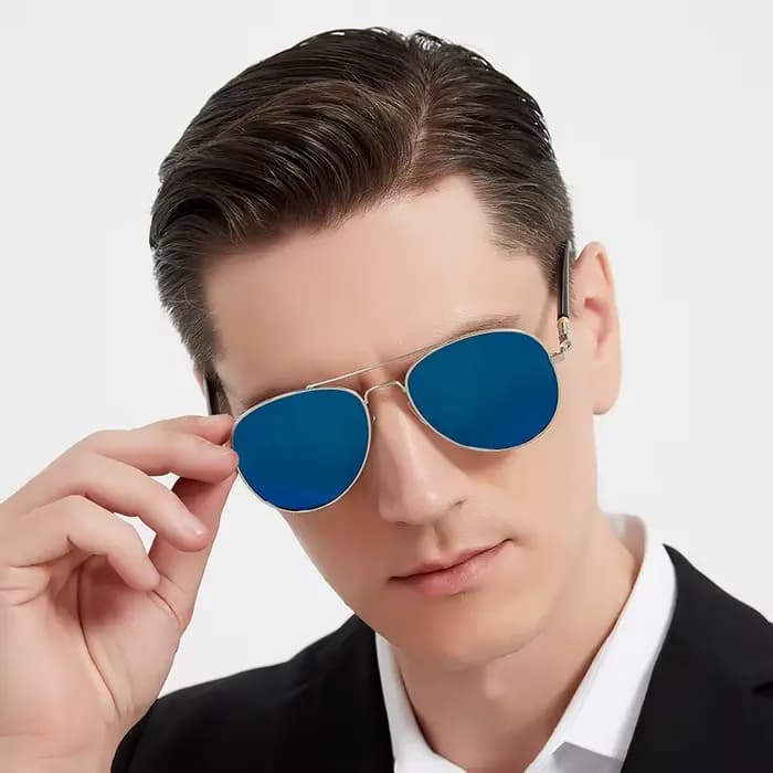 Lunettes de soleil vintage à monture métallique pour hommes et femmes