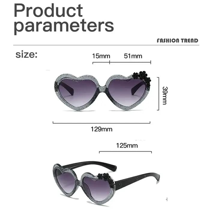 Coeur enfants lunettes de soleil mode garçons filles en plein air mignon Protection UV