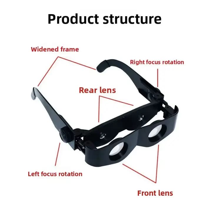 Lunettes de pêche avec télescope grossissant pour voir les paysages à distance