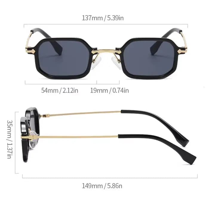 Lunettes de soleil rectangulaires à la mode
