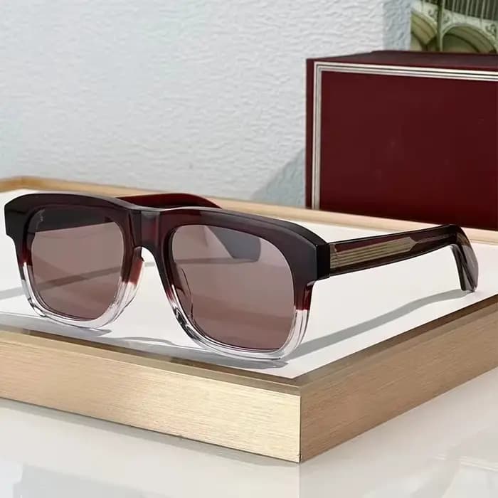 JMM YVES Designer carré fait à la main acétate hommes lunettes de soleil mode Uv400