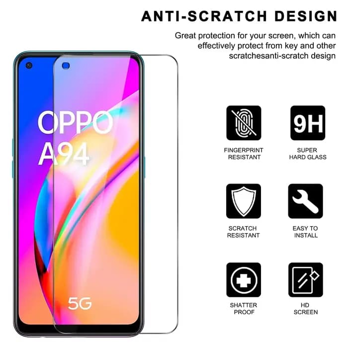 Pour OPPO A94 5G 4G Film de protection d'écran en verre trempé