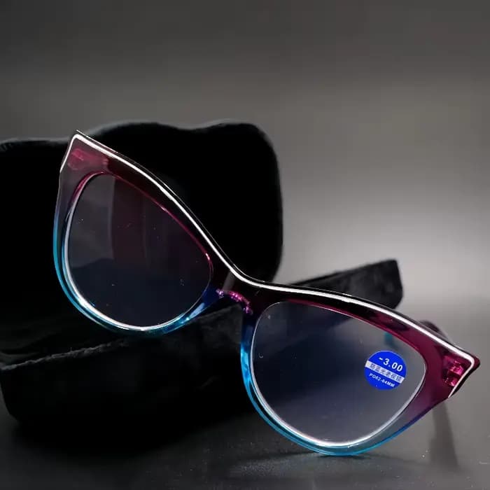 Lunettes photochromiques œil de chat à la mode pour myopie