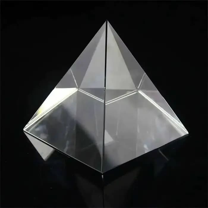 Pyramide transparente en acrylique, 5cm, 6cm, 8cm, 10cm, triangle en verre cristal, décoration artisanale pour gravure, 1 pièce