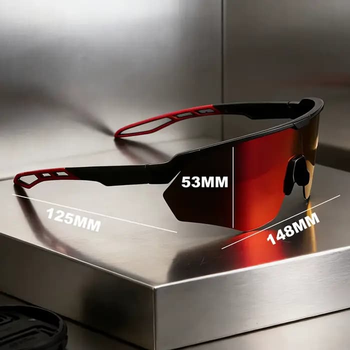 Lunettes de soleil de vélo polarisées à demi-monture – coupe-vent