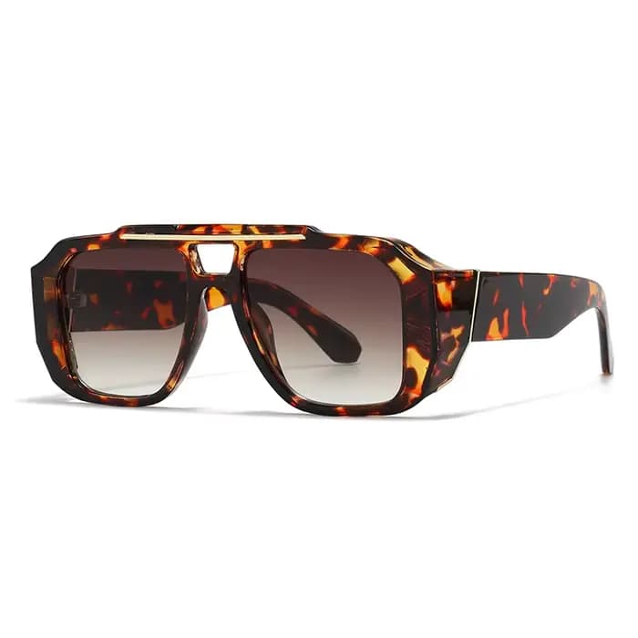 Lunettes de soleil décoratives de style aviateur rétro modernes pour hommes