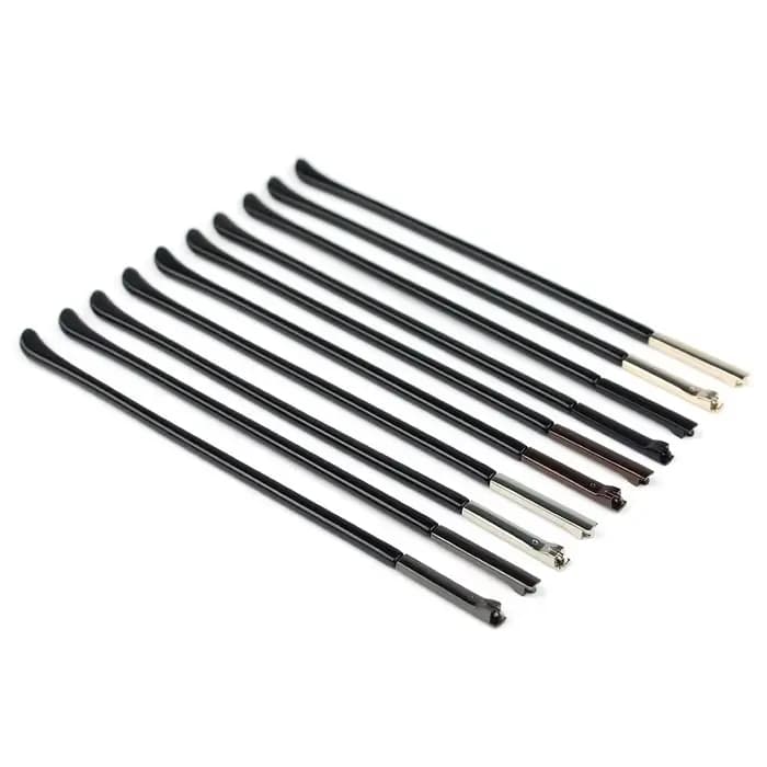 Lunettes à ressort en métal, 10 paires, 3.8mm de largeur, branches, jambes flexibles avec pointe longue, pièce de réparation de lunettes, accessoire 3029
