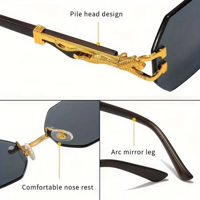 Lunettes de Sport à imprimé léopard géométrique pour femmes