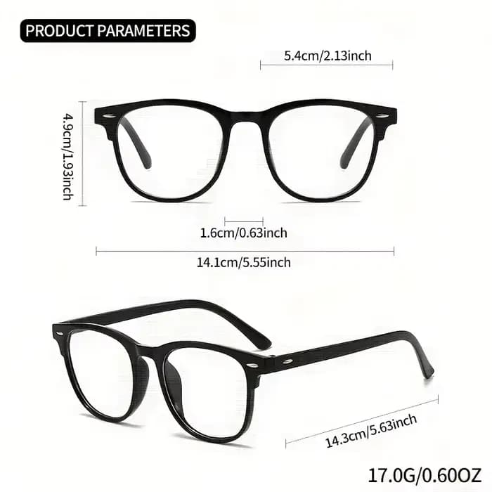 1 paire de lunettes de mode rétro-lentilles transparentes-convient aux hommes et aux femmes