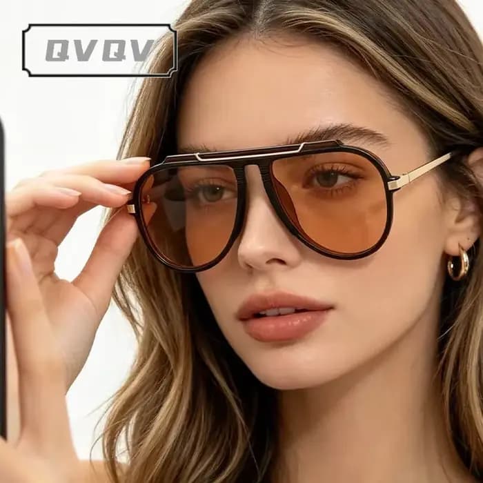 Lunettes de soleil de pilote originales de marque de luxe pour femmes et hommes