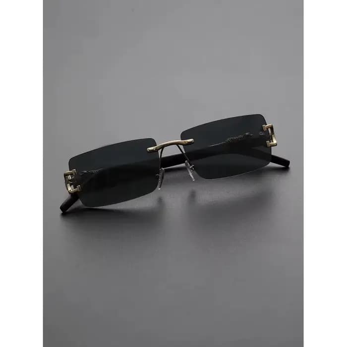 1/2 paires de lunettes de soleil rectangulaires sans monture