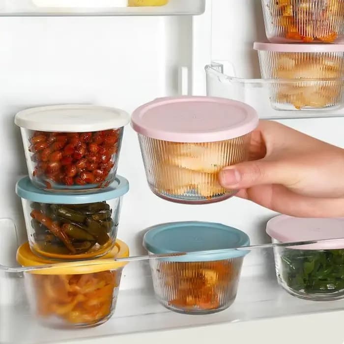 1/4PCS 200ML Pots de conservation en verre transparent épais, récipients multifonctionnels pour la conservation des aliments, mini pots transparents pour la cuisine