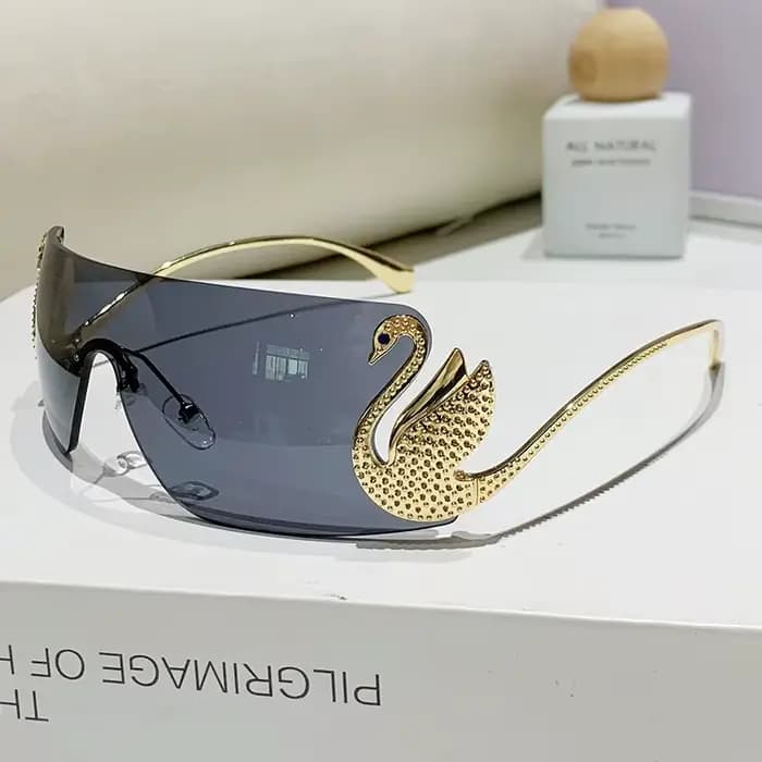 Lunettes de soleil surdimensionnées sans bords pour femmes
