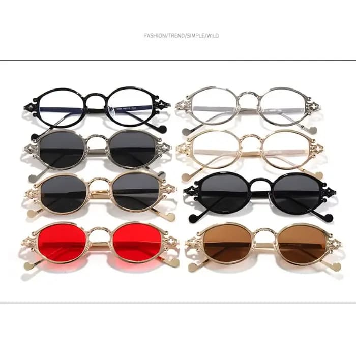 Lunettes Vintage en métal japonais Harajuku