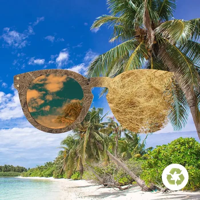 Lunettes de soleil polarisées écologiques en fibre de coco