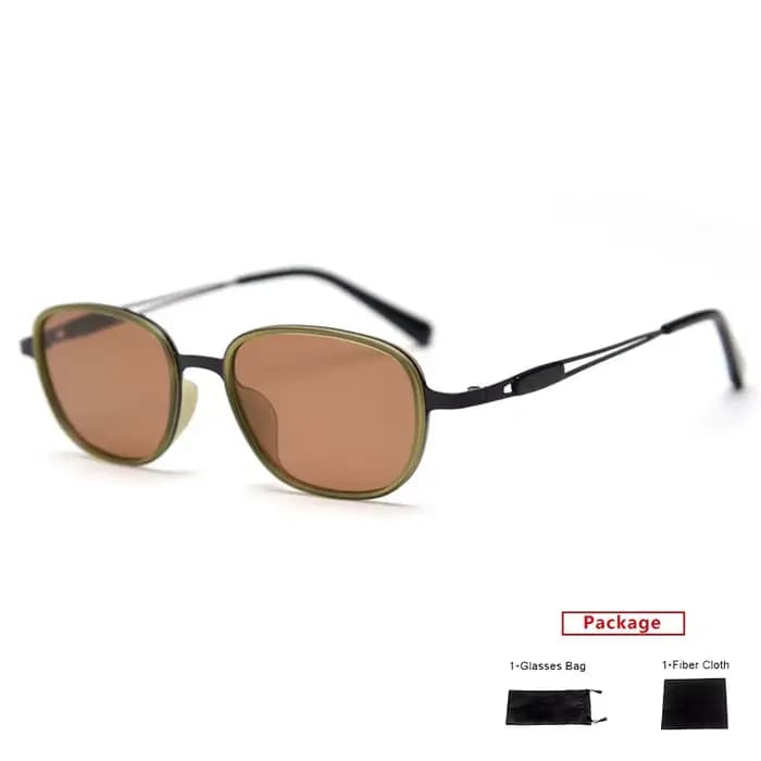 Ayou-Lunettes de soleil ovales polarisées en alliage pour hommes et femmes