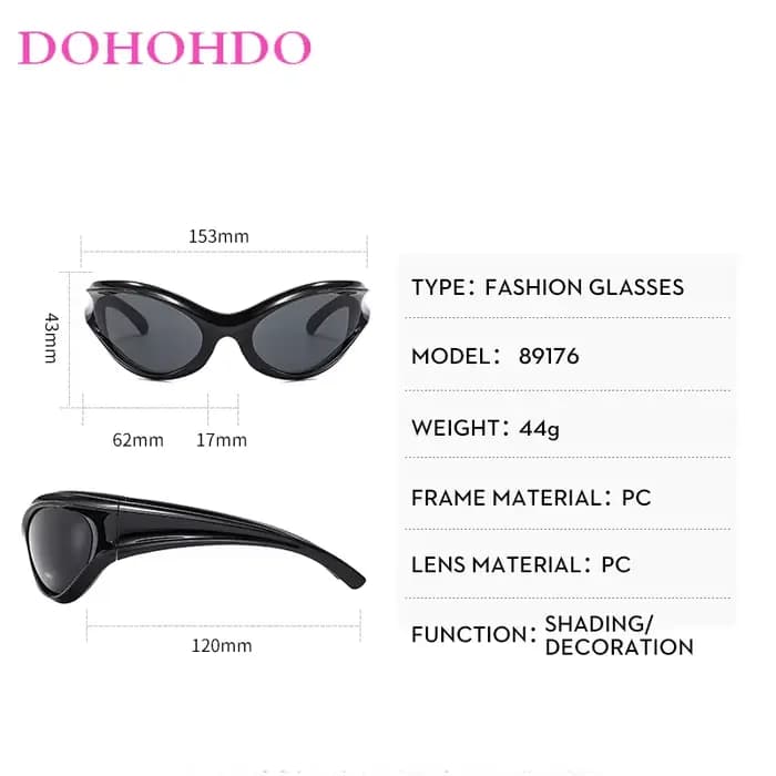Tendance Y2K lunettes de soleil femmes hommes 2025 marque de luxe concepteur rétro Steampunk