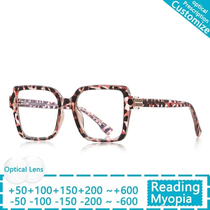 Nouveau Lunettes léopard à grande monture TR90
