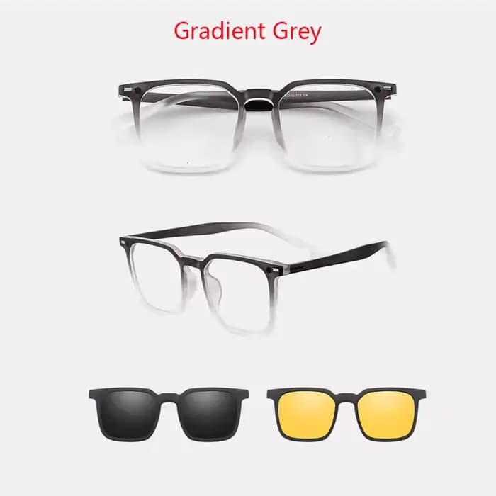 Haute qualité 160mm grande taille lunettes cadre 3 en 1 pince magnétique