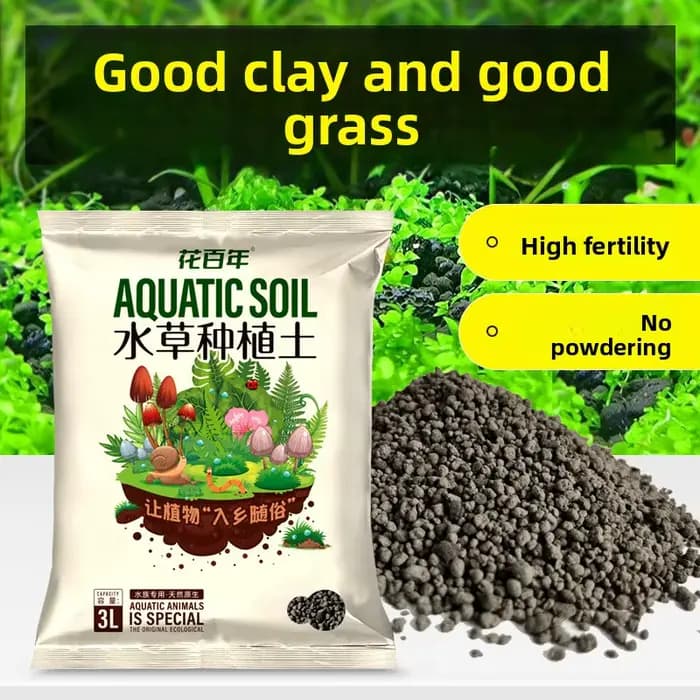 Substrat de sol d'aquarium – Gravier d'argile plantée sans décoloration pour plantes aquatiques – Idéal pour les crevettes et les aquariums nano