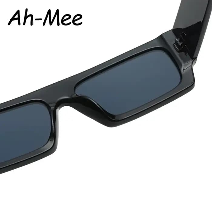 Mode petites montures lunettes de soleil carrées hommes femmes rétro nuances Rectangle Vintage jaune noir