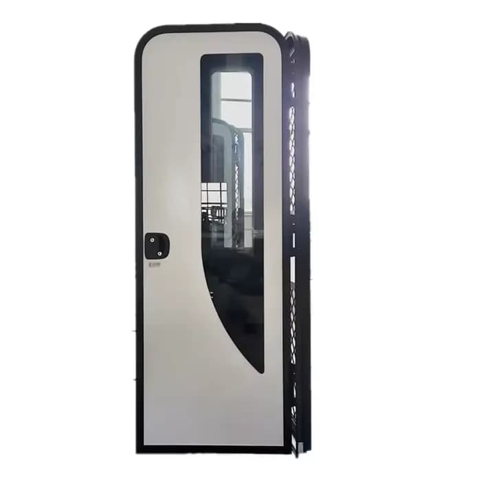Nouvelle conception de porte de camping-car en alliage d'aluminium avec fenêtre en verre