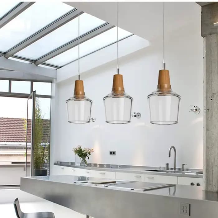 Lampe LED Suspendue en Verre au Design Nordique Rétro Vintage, Luminaire Décoratif d'Nik, Idéal pour un Loft, une Allée, un Bar ou une Chambre à Coucher