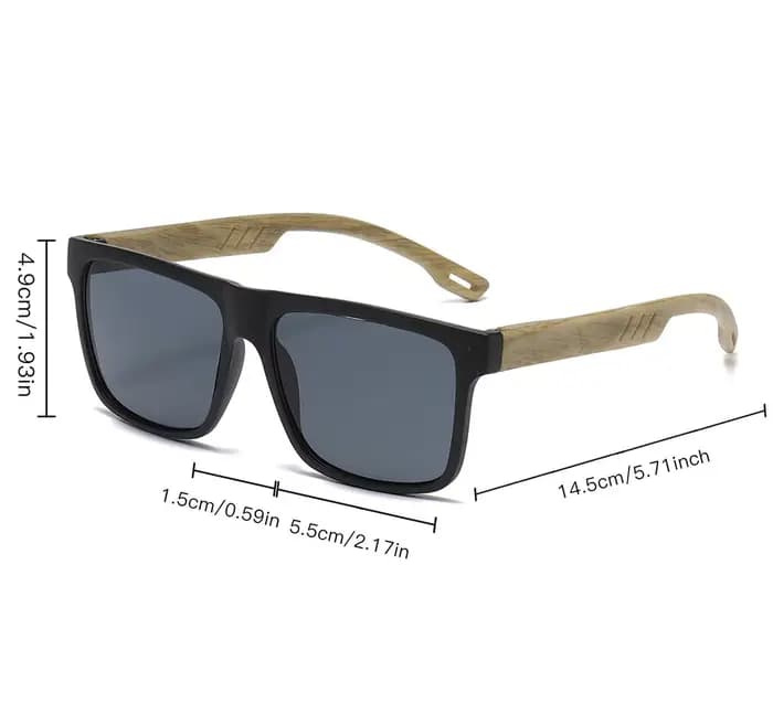 Lunettes de soleil rétro en noyer