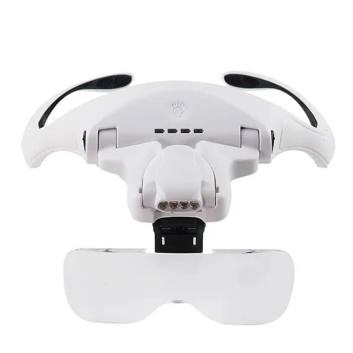 Lumière LED et 5 jeux de lentilles, lunettes de beauté grossissantes pour accessoires de maquillage pour Nail Art/tatouage/en greffage de cils
