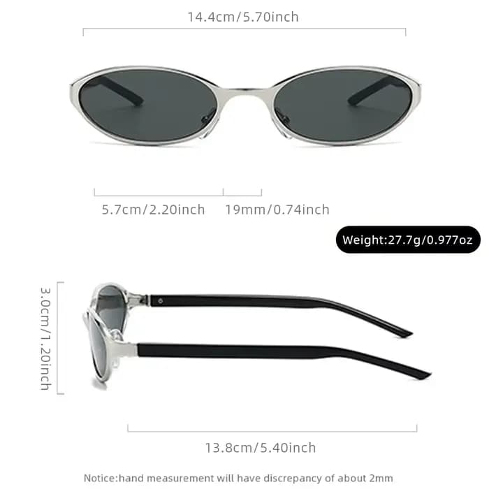 Lunettes de soleil ovales vintage pour femmes et hommes