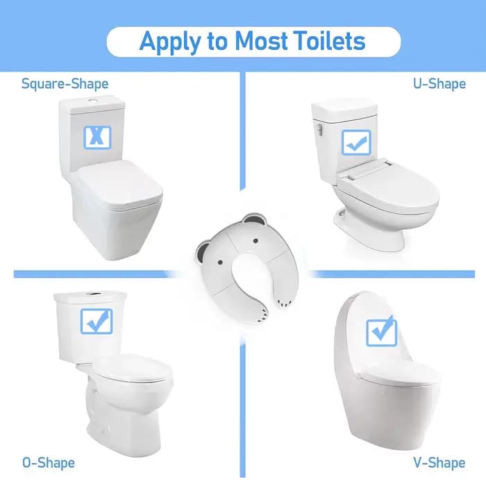 Siège de toilette de voyage pliable Portable pour enfants, avec coussin en Silicone antidérapant, siège d'entraînement pour les tout-petits, garçons et filles