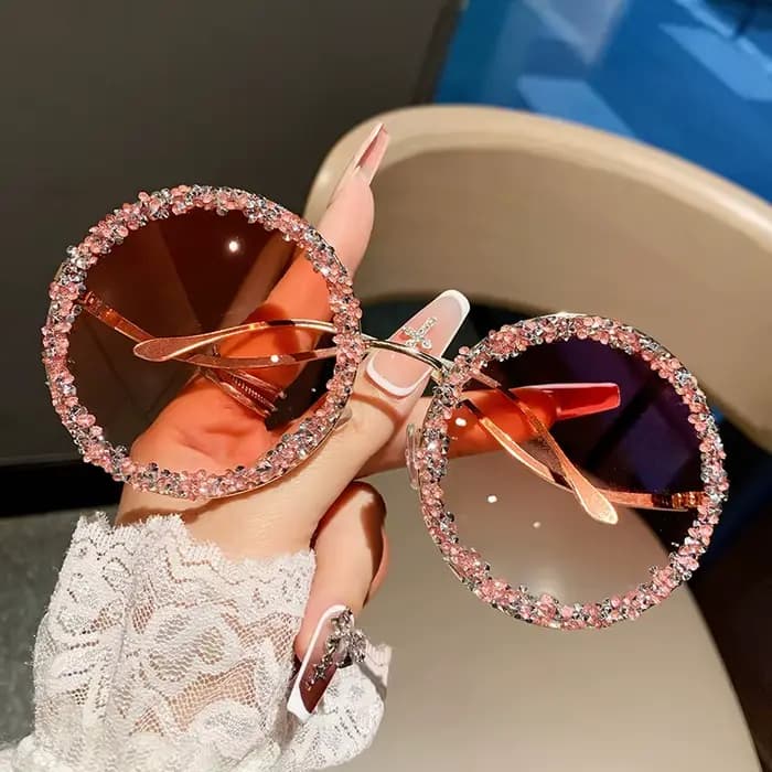 Lunettes de soleil rondes vintage pour femmes