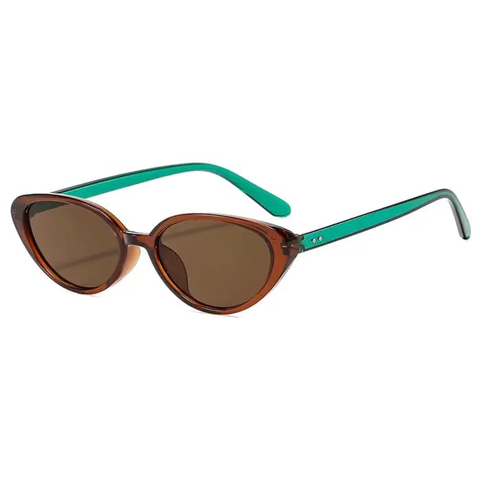 Lunettes de soleil œil de chat marron tendance pour femme