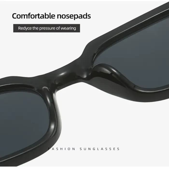 Lunettes de soleil rétro à monture polygonale avec branches rayées et rivets